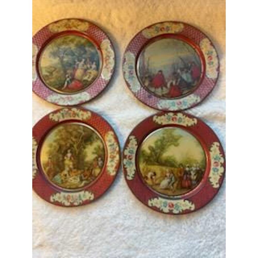 Daher Vintage Decorated Tin‎ Plates from Belgium